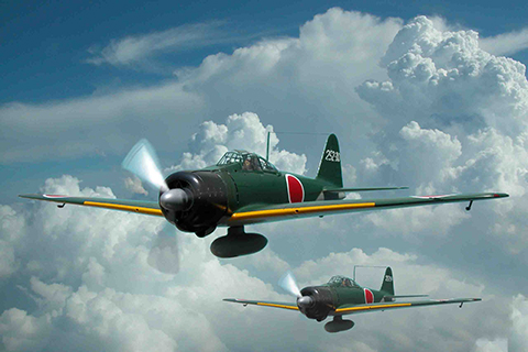 入道雲とゼロ戦